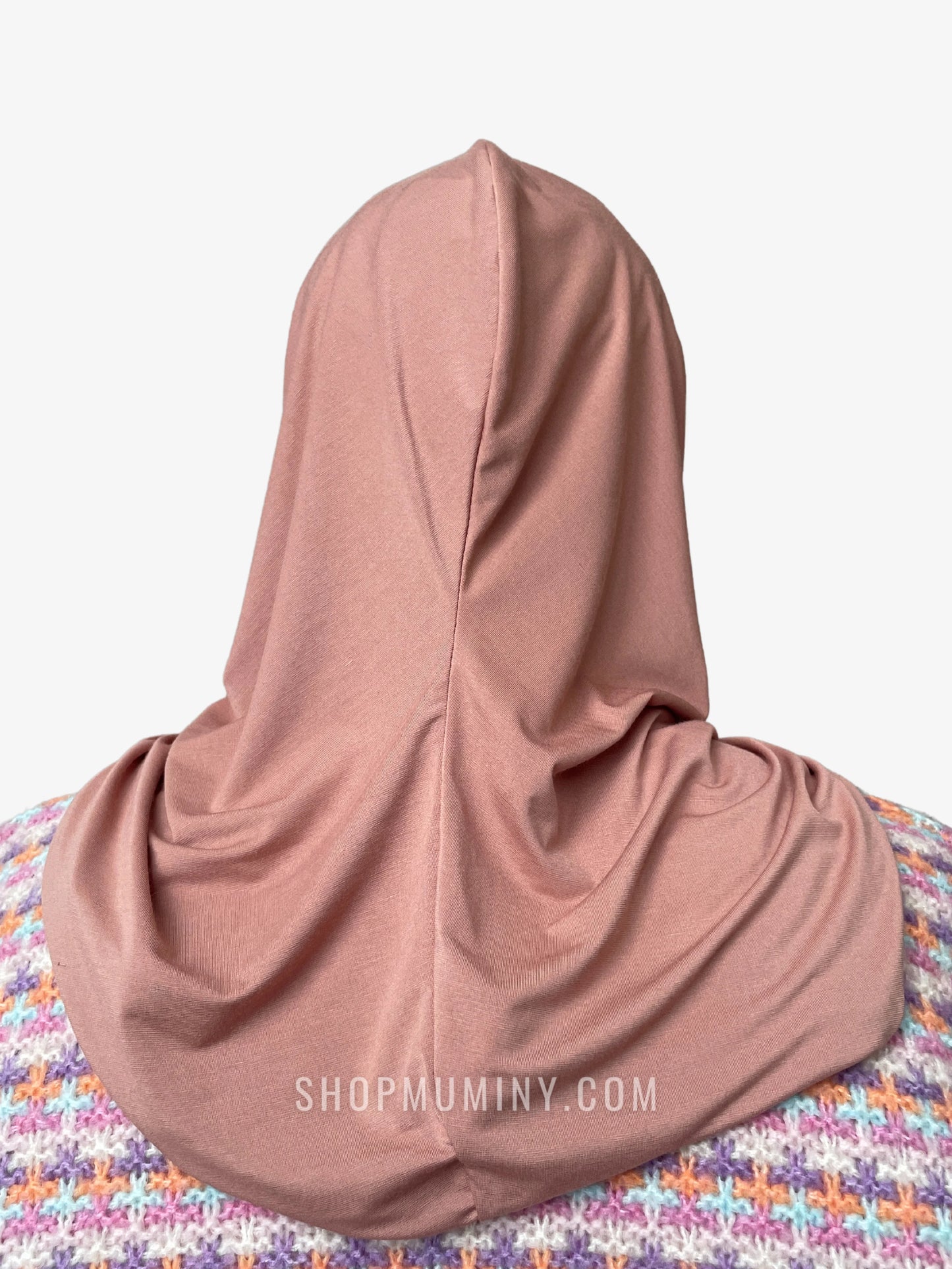 One-Piece Instant Jersey Hijab: Dusty Pink - Handmade One-Piece Instant Jersey Hijab from Muminy