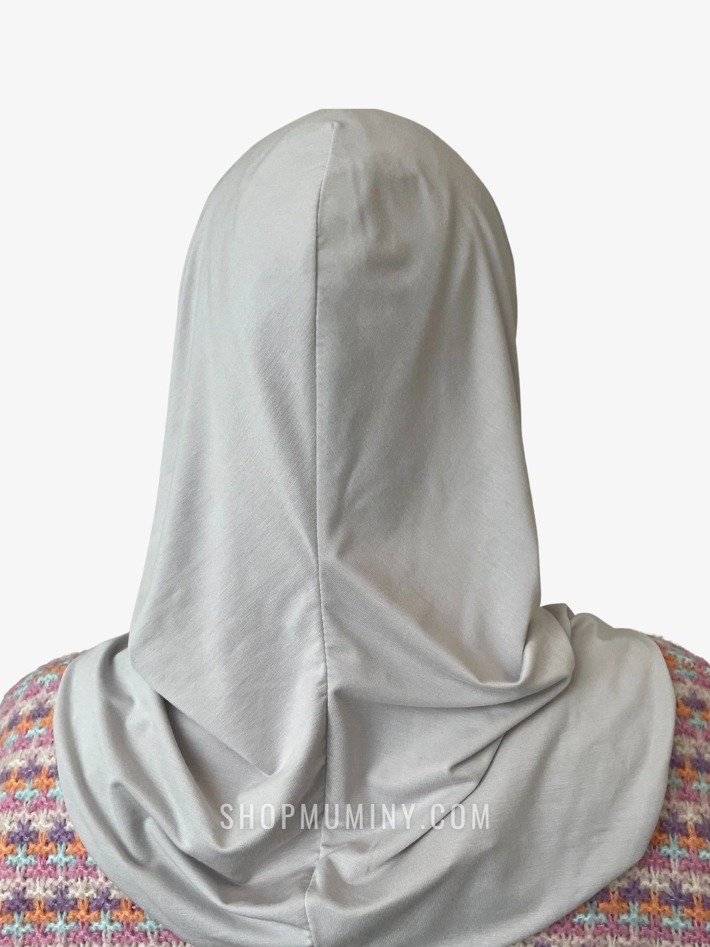One-Piece Instant Jersey Hijab: Dove Grey - Handmade One-Piece Instant Jersey Hijab from Muminy