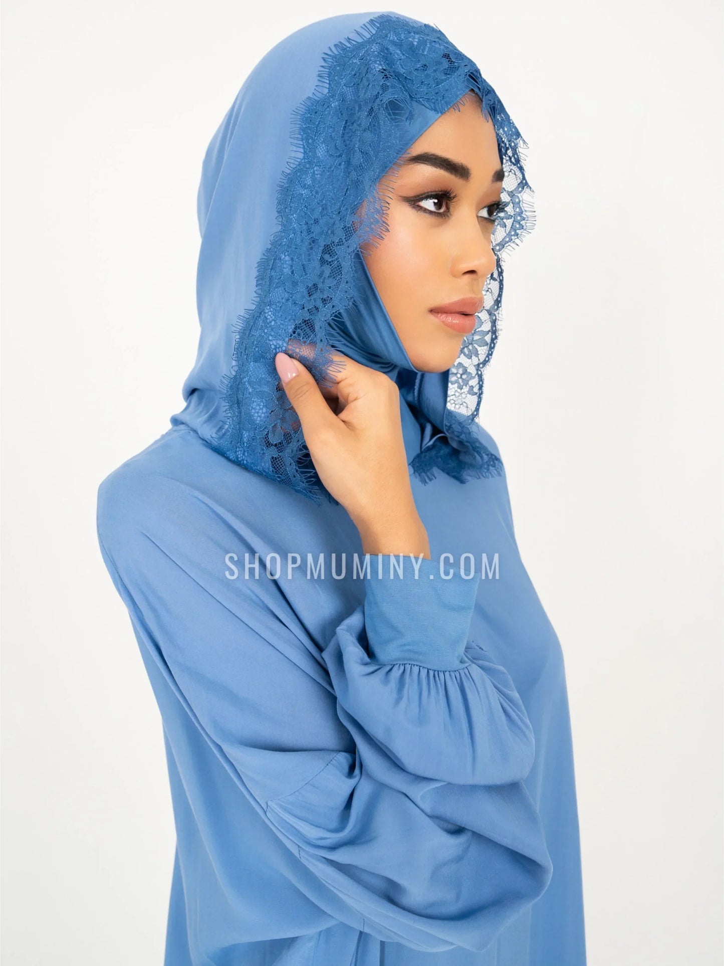 Hooded One-Piece Prayer Dress: Ocean Breeze - Handmade Hooded One-Piece Prayer Dress from Muminy