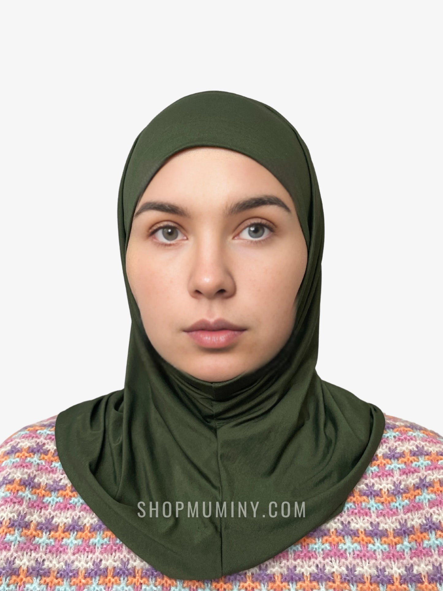 One-Piece Instant Jersey Hijab: Evergreen - Handmade One-Piece Instant Jersey Hijab from Muminy